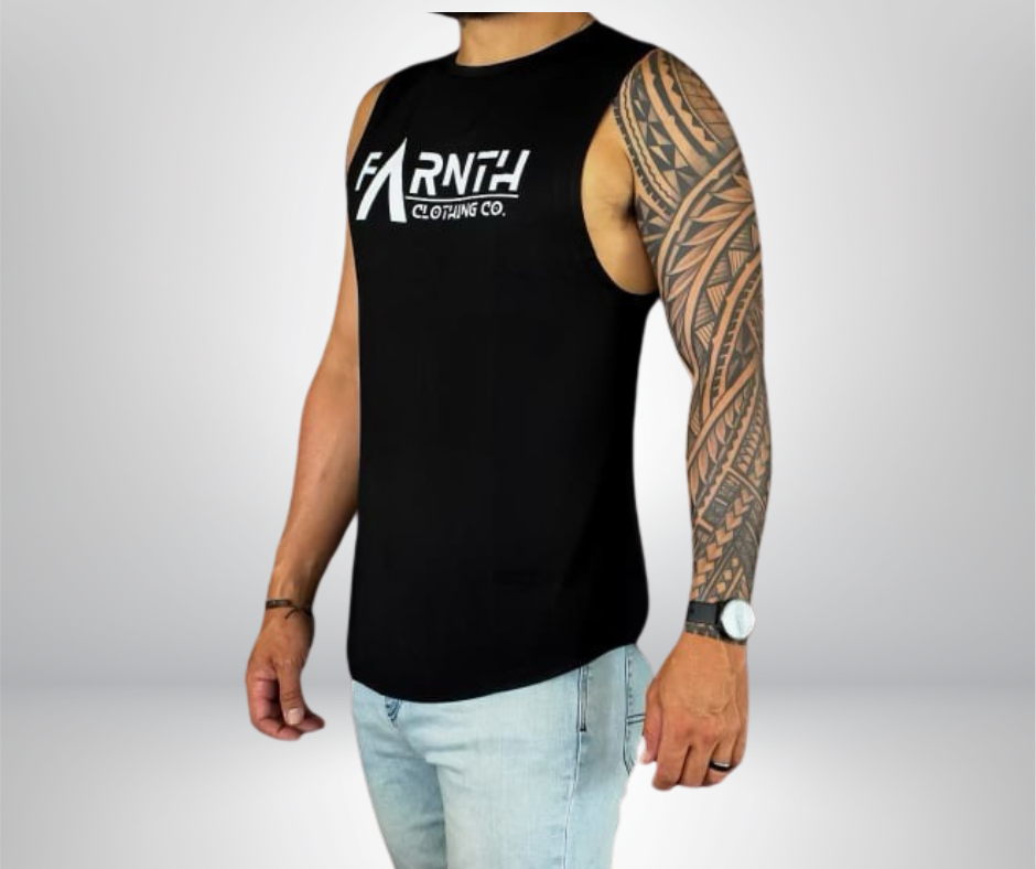 The "BLANKA" Bamboo Muscle Tank - Unisex Black