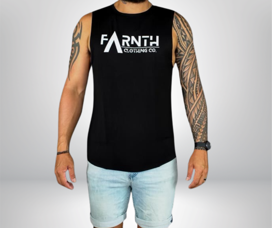 The "BLANKA" Bamboo Muscle Tank - Unisex Black