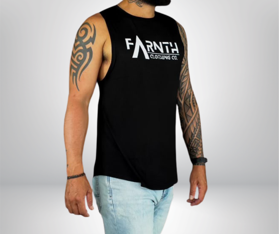 The "BLANKA" Bamboo Muscle Tank - Unisex Black