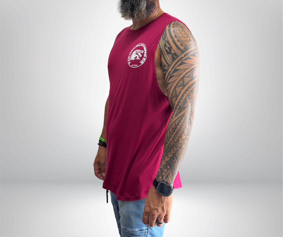 The "CROC STAMP" Muscle tank - Unisex Red