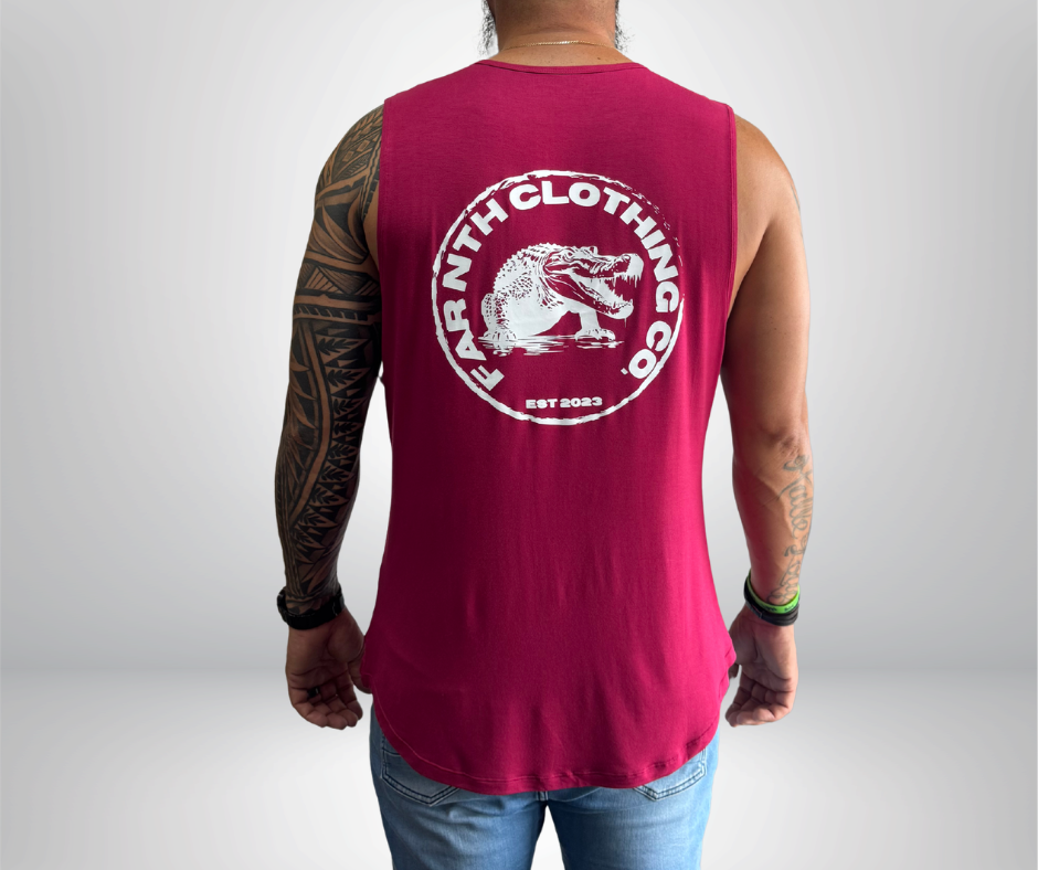 The "CROC STAMP" Muscle tank - Unisex Red