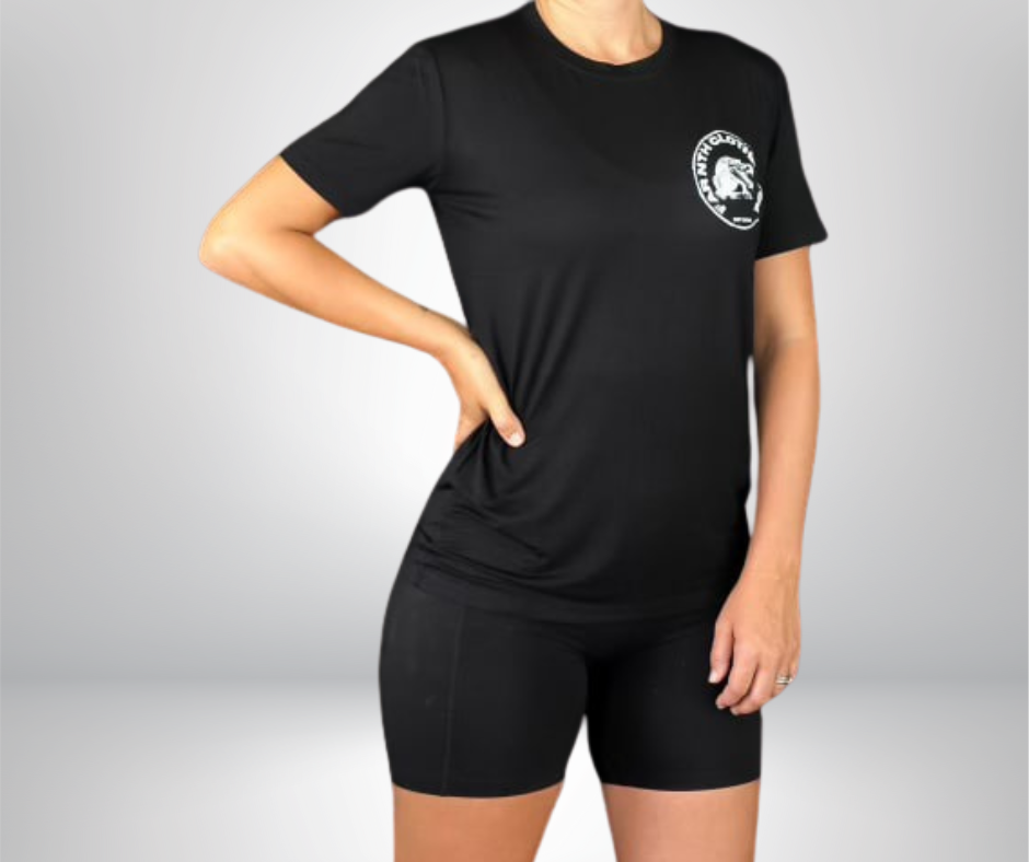 The Signature "Croc Stamp" Fitted Tee - Unisex Black