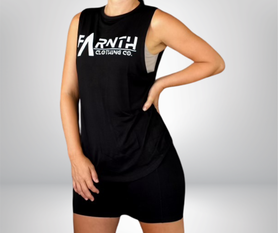 The "BLANKA" Bamboo Muscle Tank - Unisex Black