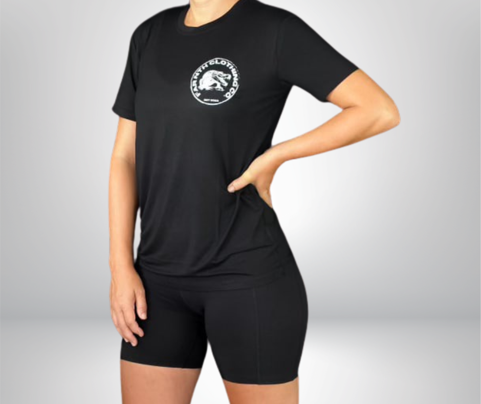 The Signature "Croc Stamp" Fitted Tee - Unisex Black