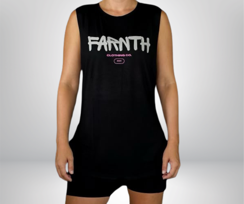 The "URBAN" Muscle tank - Unisex Black/Pink