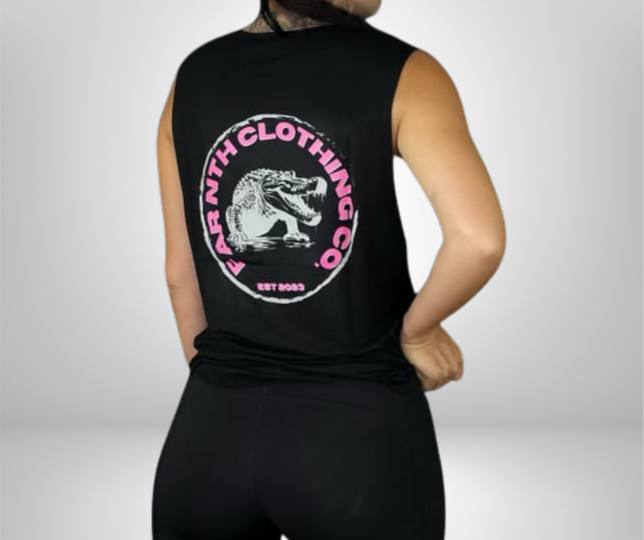 The "URBAN" Muscle tank - Unisex Black/Pink