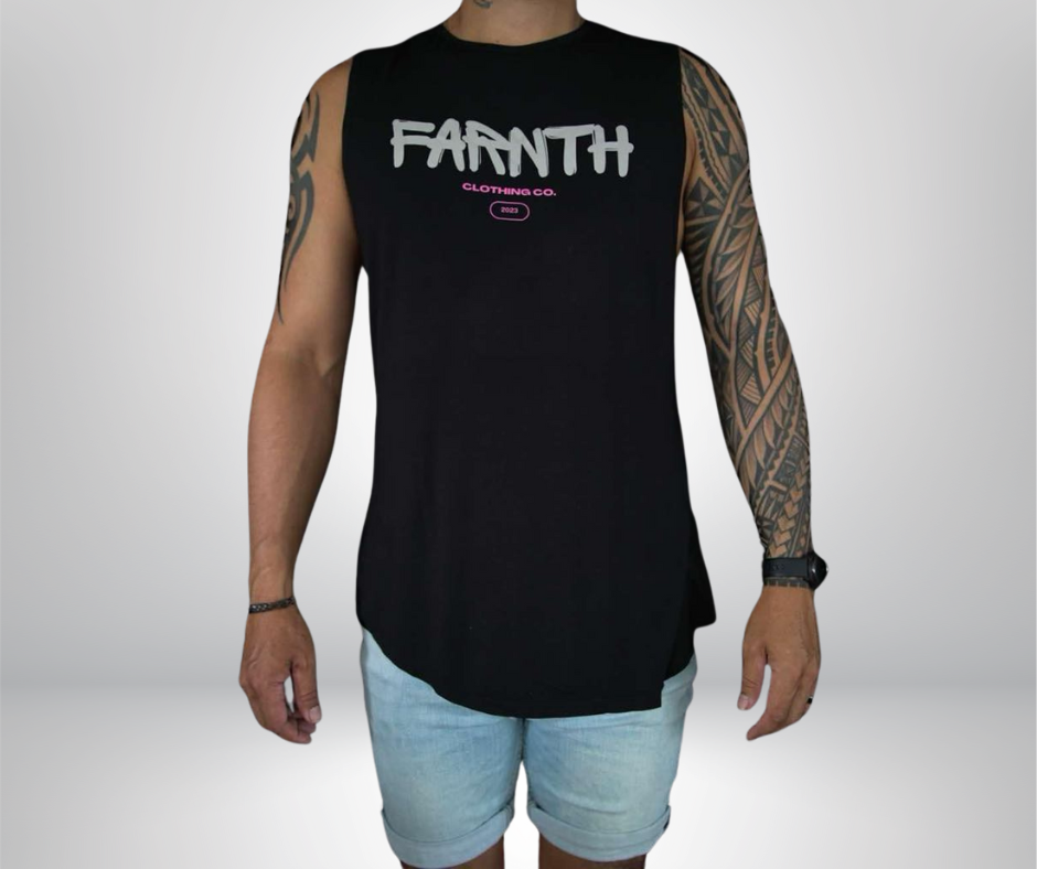 The "URBAN" Muscle tank - Unisex Black/Pink