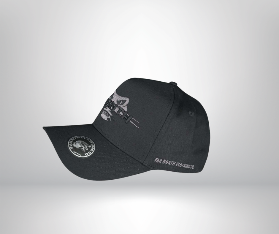 5 Panel SnapBack Cap - Sleek Black