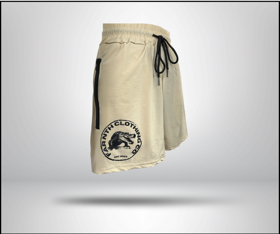 Quick Dry Gym Shorts - Tan